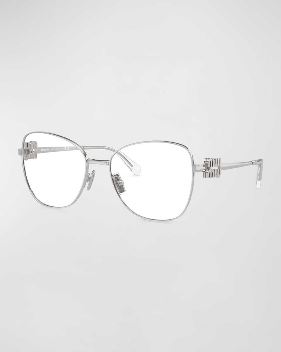 Clear Metal Aviator Sunglasses