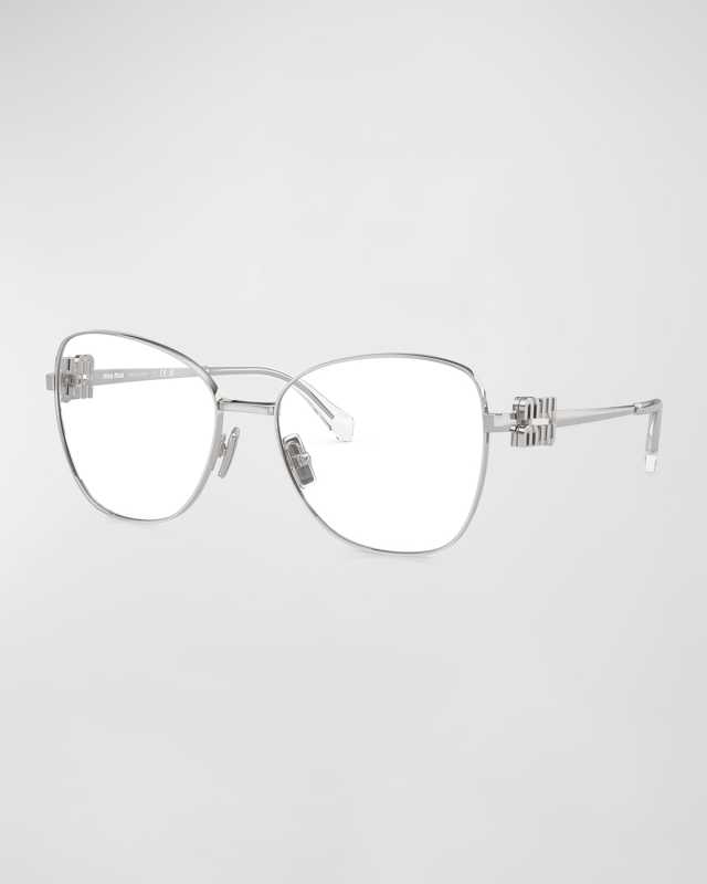Clear Metal Aviator Sunglasses