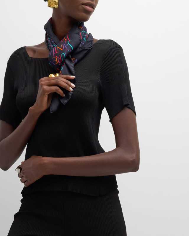 Logo Silk Scarf