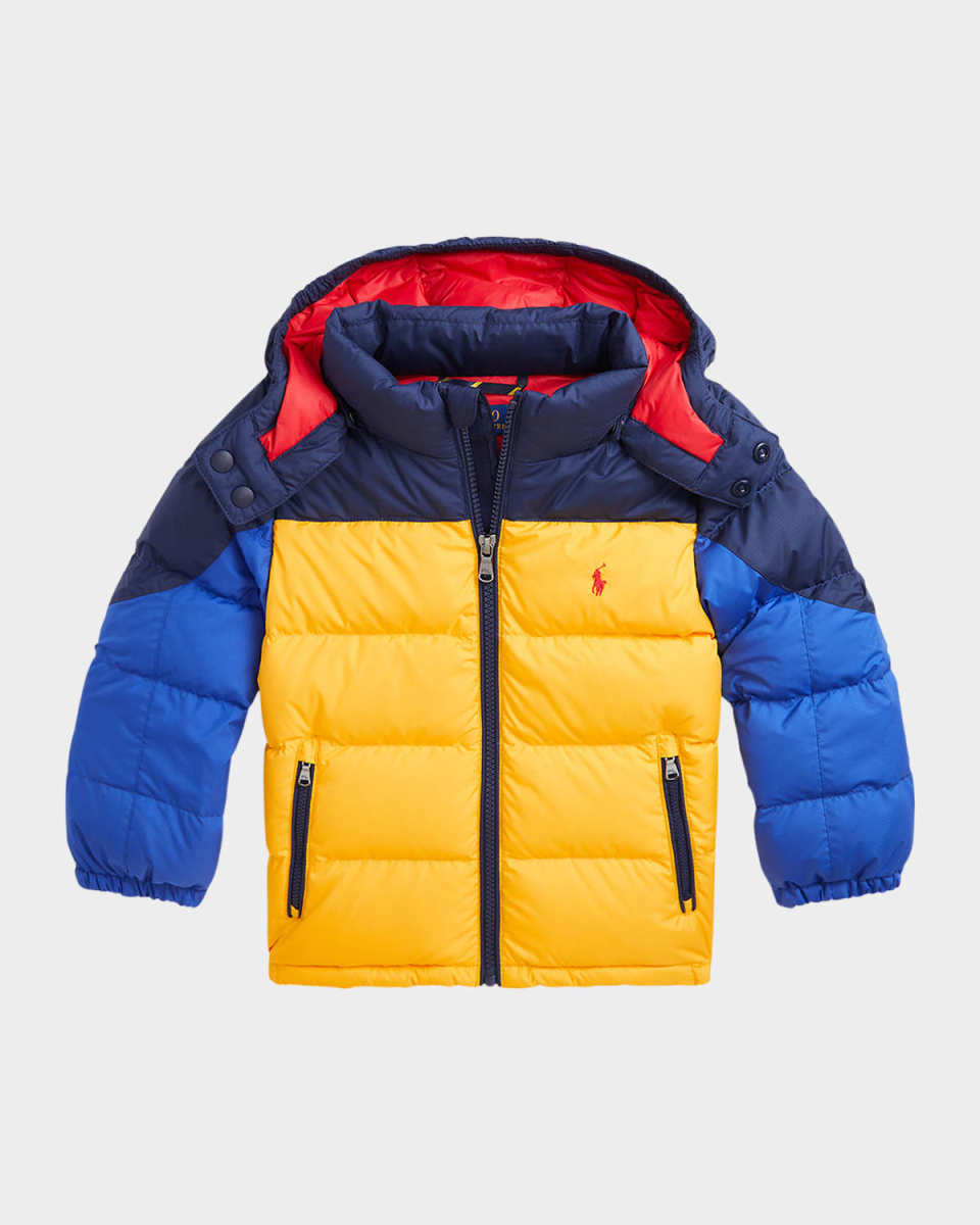 Boy's Recycled Colorblock Bomber Jacket, Size S-X