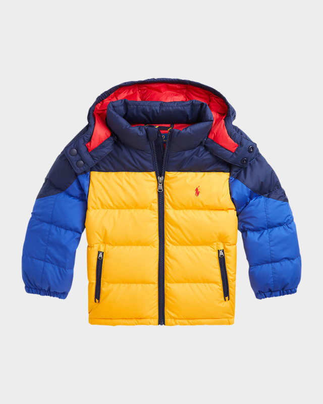 Boy's Recycled Colorblock Bomber Jacket, Size S-X