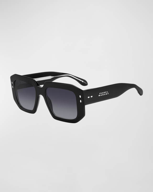Gradient Acetate Square Sunglasses