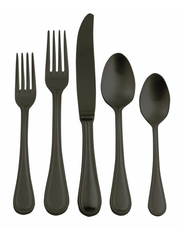 Perla Oro Nero 5-Piece Flatware Set