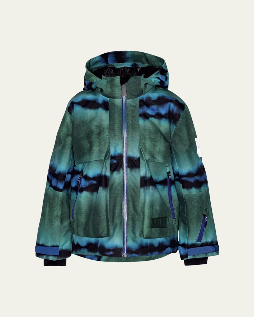 Boy's Alpine Tie-Dye Printed Jacket, Size 8-14