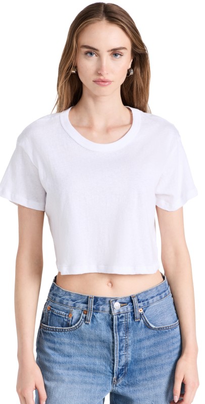 Leset Laura Crop Boxy Tee Black