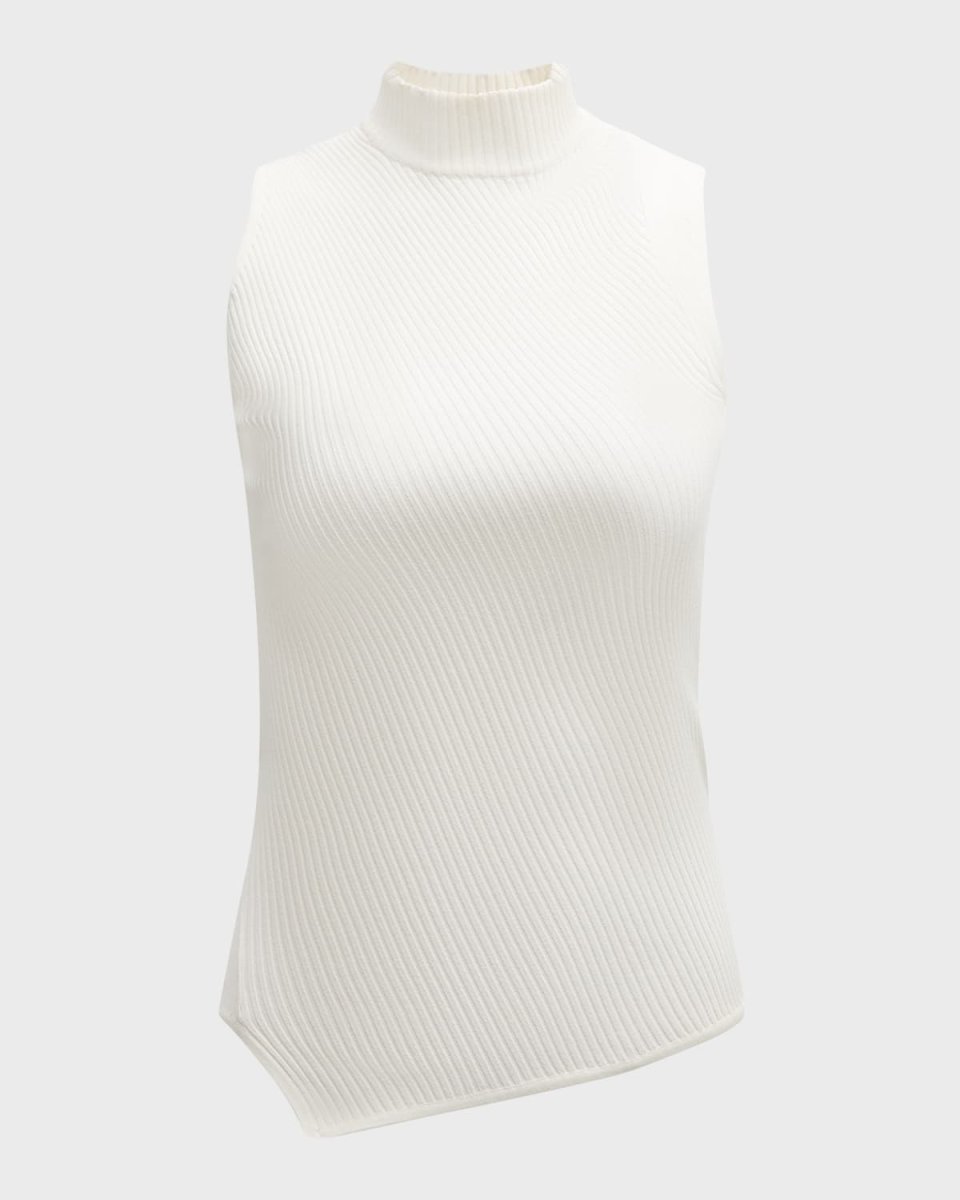 Asymmetric Ribbed Knit Top