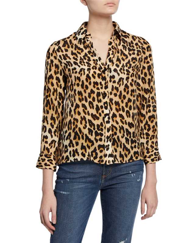 Eloise Silk Button-Down Blouse
