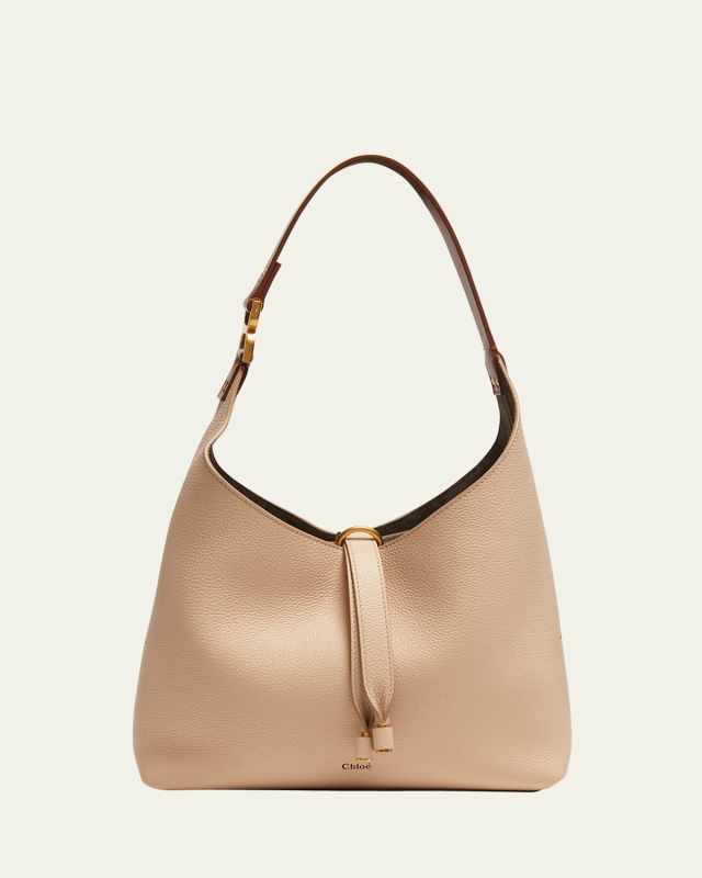 Marcie Small Hobo Bag in Grained Calfskin