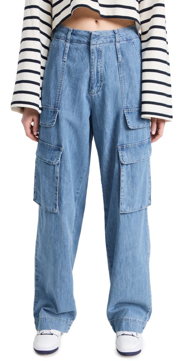 FRAME Relaxed Straight Cargo Jeans Rhythm