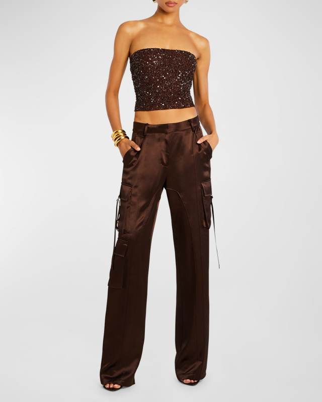 Kala Strapless Sequin Top