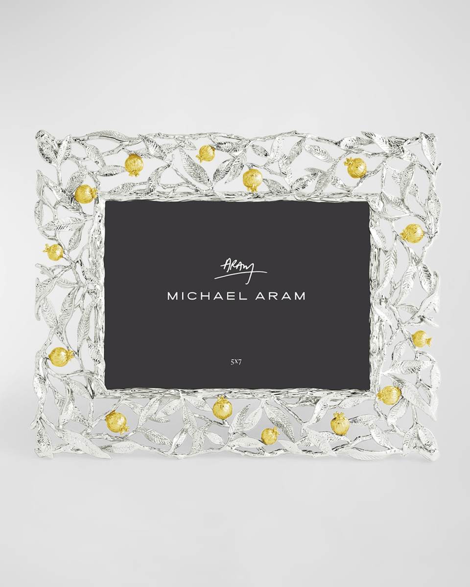 Pomegranate Silver & Gold Picture Frame, 5" x 7"
