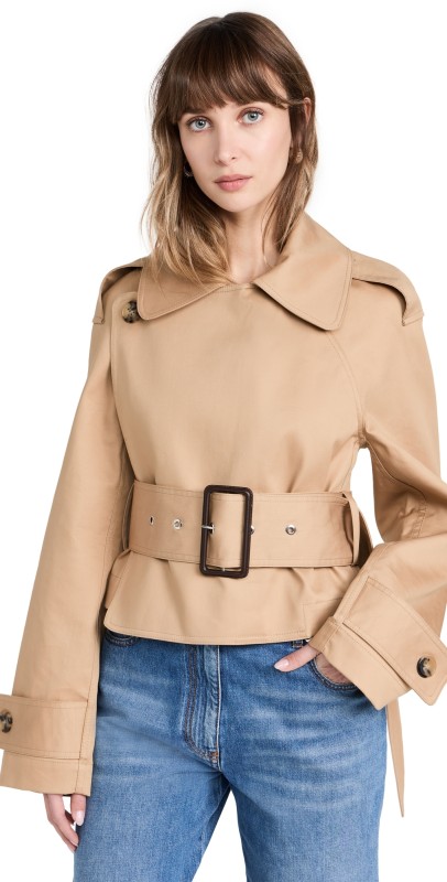 JW Anderson Wrap Front Cropped Jacket Beige