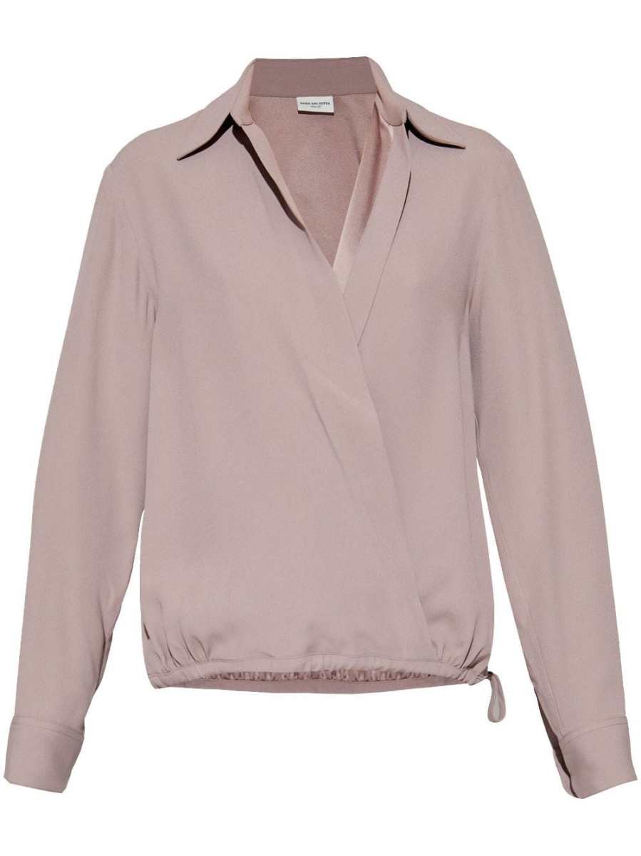 plunging v-neck blouse