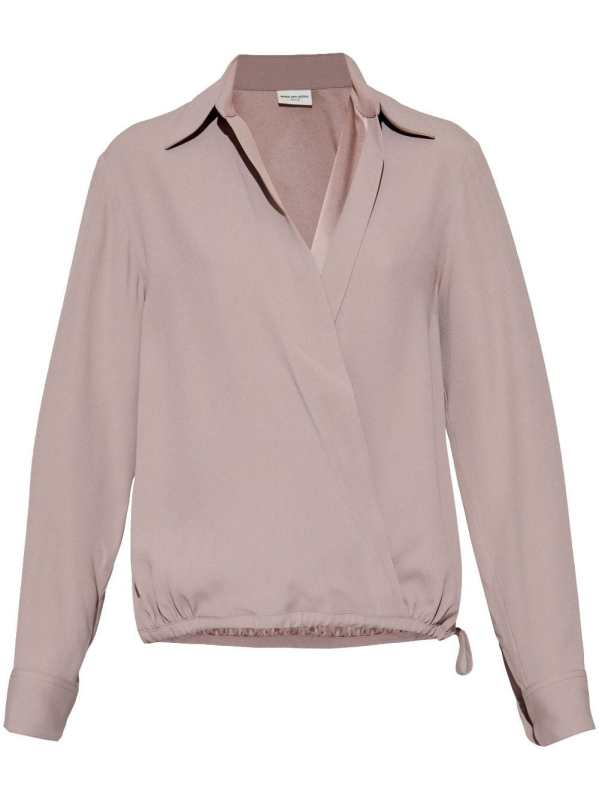 plunging v-neck blouse