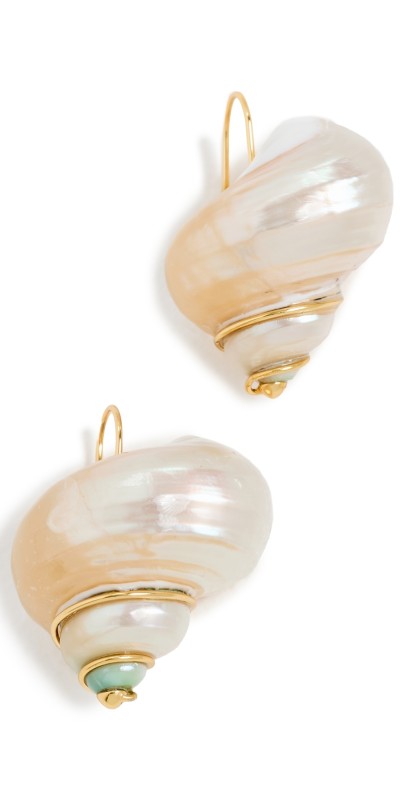 Madewell Shell Statement Earrings Vintage Gold