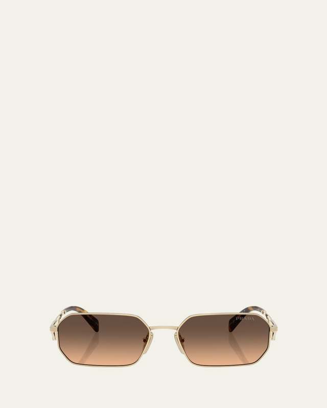 Metal & Plastic Rectangle Sunglasses