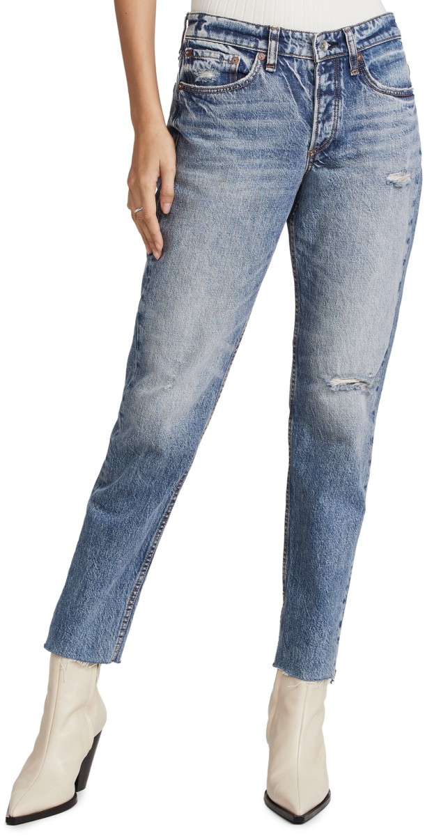 rag & bone Rosa Mid Rise Boyfriend Jeans Norwalk