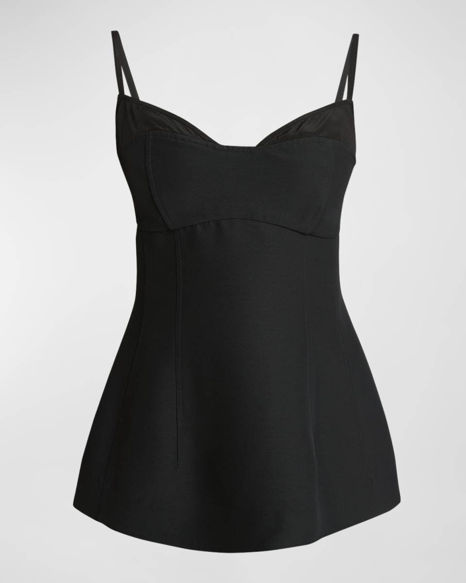 Sleeveless Bustier Cut Tank Top