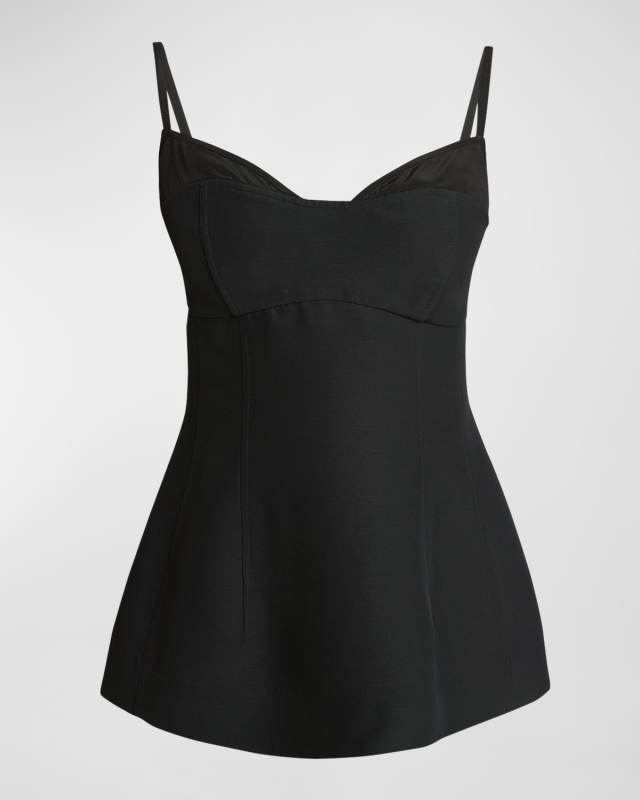 Sleeveless Bustier Cut Tank Top