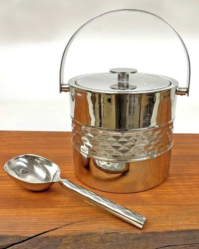 Truro Platinum Ice Bucket & Scoop Set