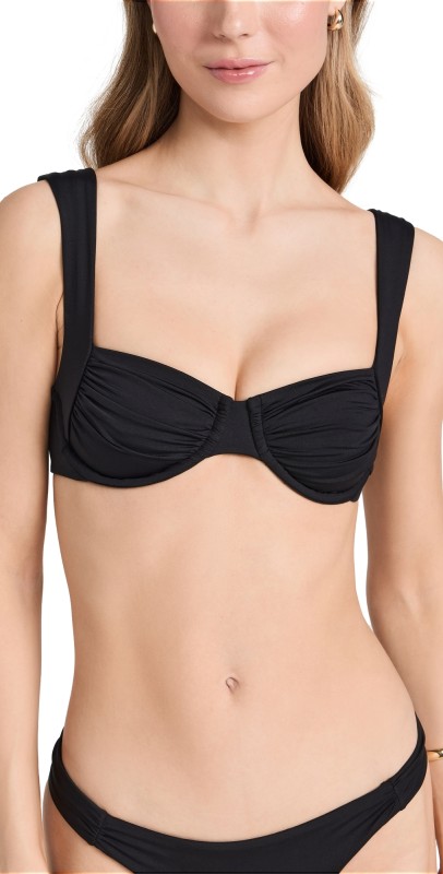LSPACE Stella Bikini Top Black