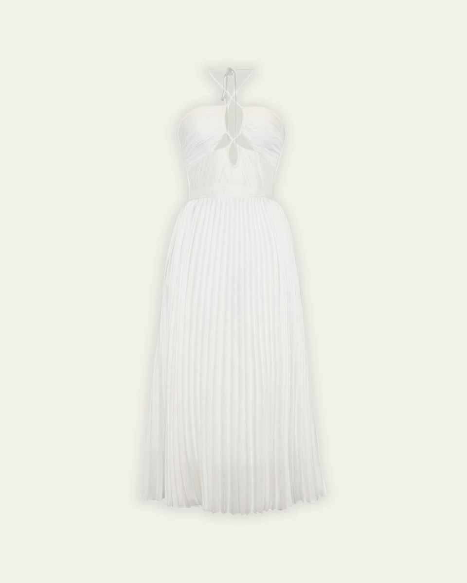 Annita Plisse Cutout Midi Dress
