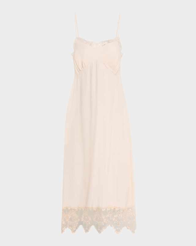 Lace-Trim Slip Dress