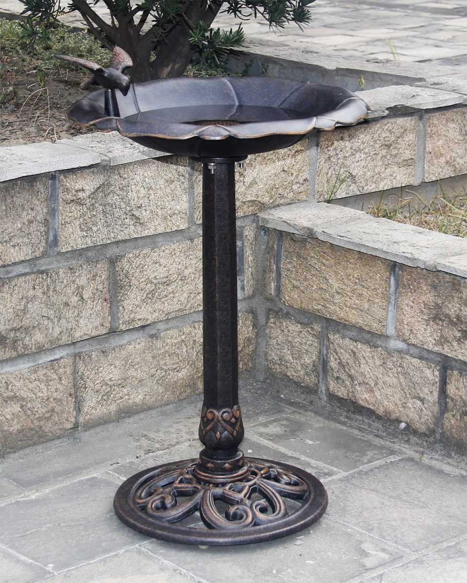 Outdoor Lotus Bird Bath