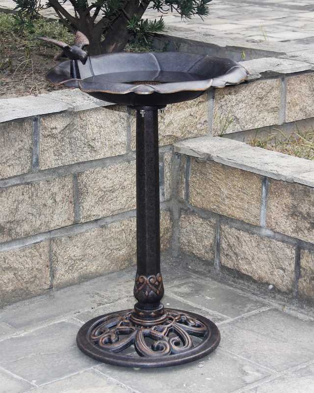 Outdoor Lotus Bird Bath