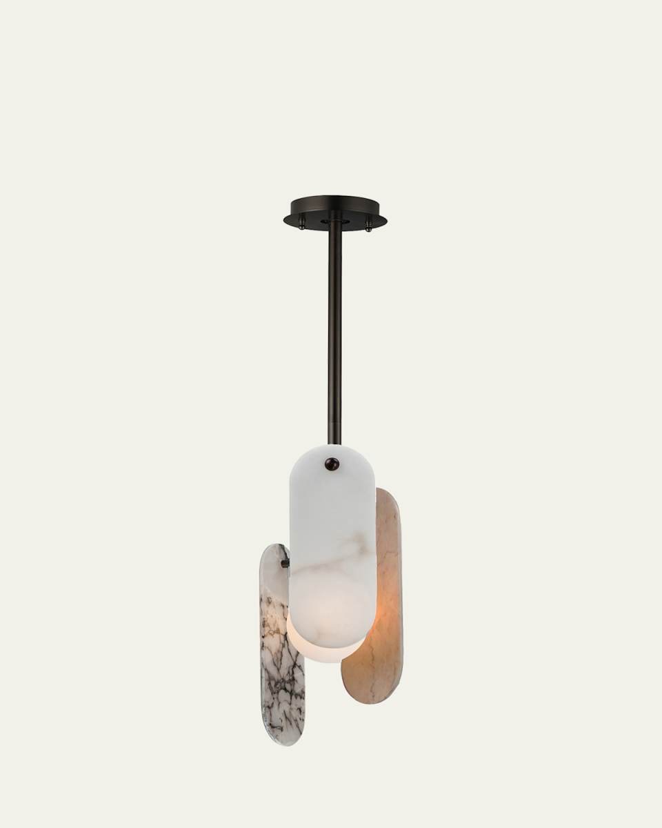 Nina Magon Design from Studio M Megalith Stem Hung Pendant Various Stone
