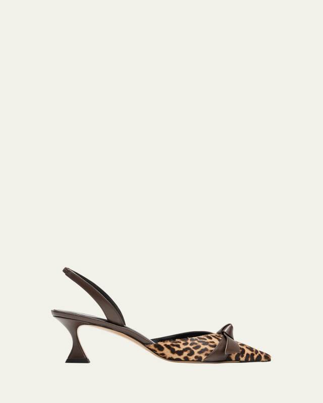 Clarita Bell Leopard Bow Halter Pumps