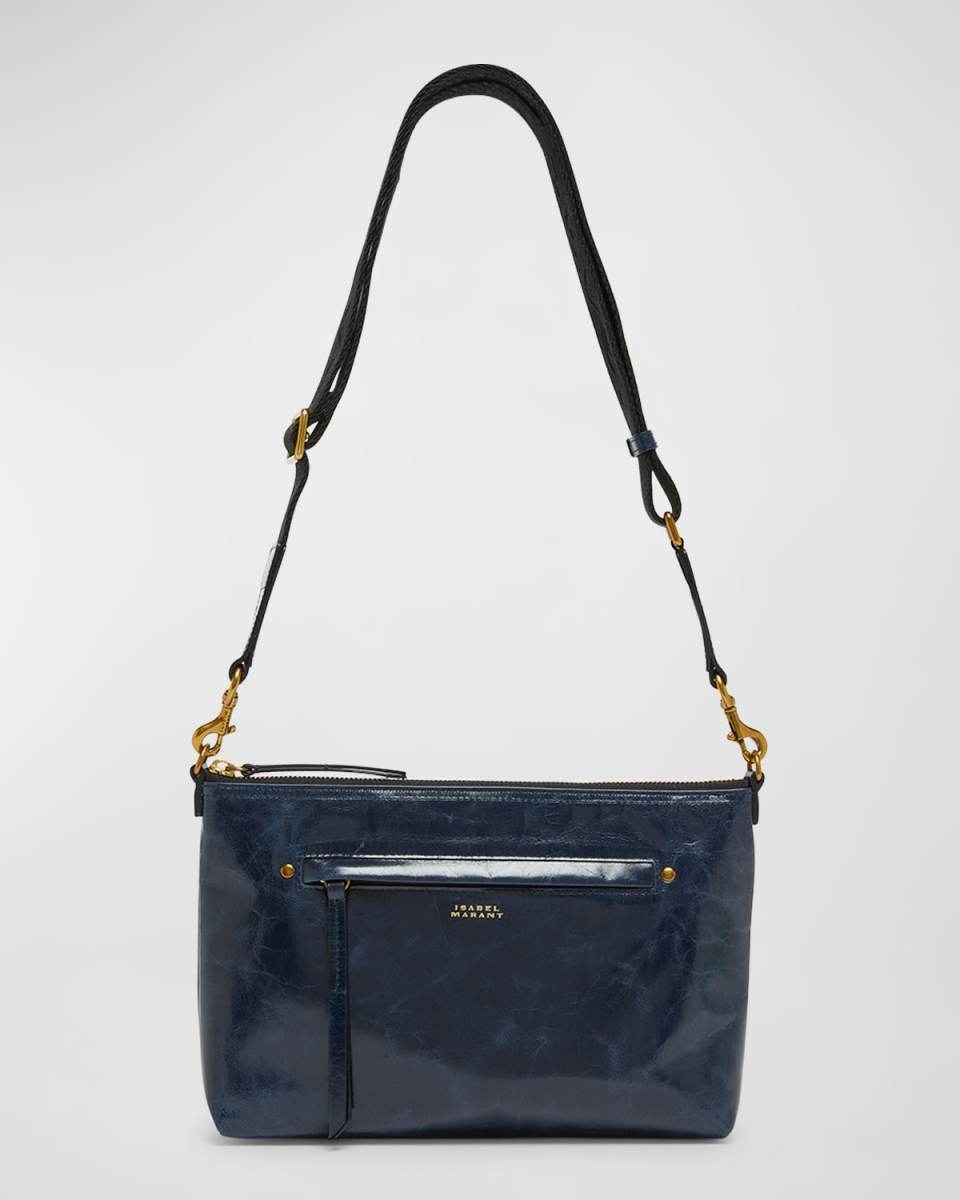 Nessah Zip Leather Shoulder Bag