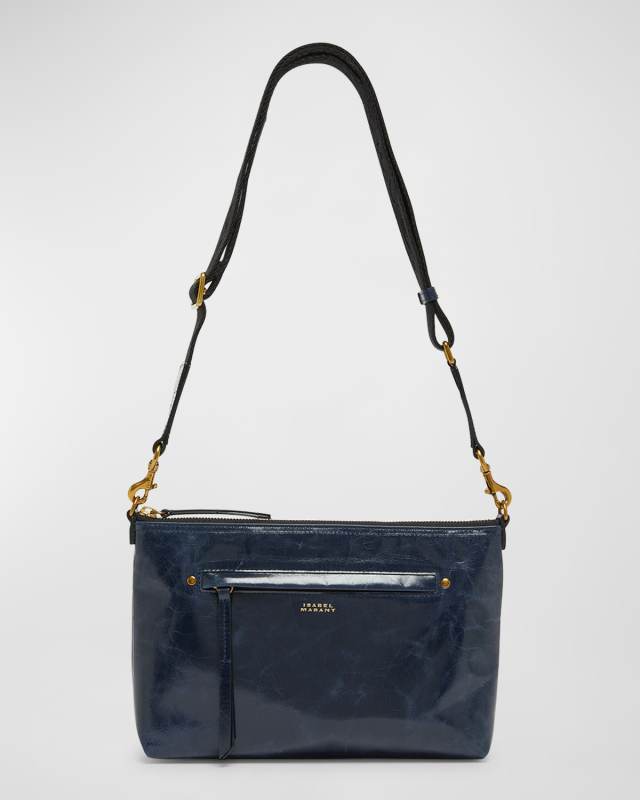 Nessah Zip Leather Shoulder Bag