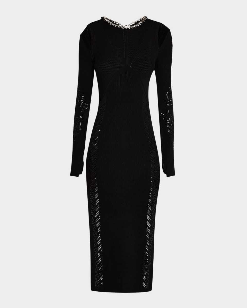 Cartouche Kingdom Engineered Cutout Knit Dress