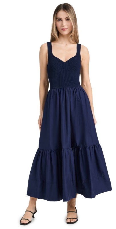 Tanya Taylor Josephina Dress Maritime Blue