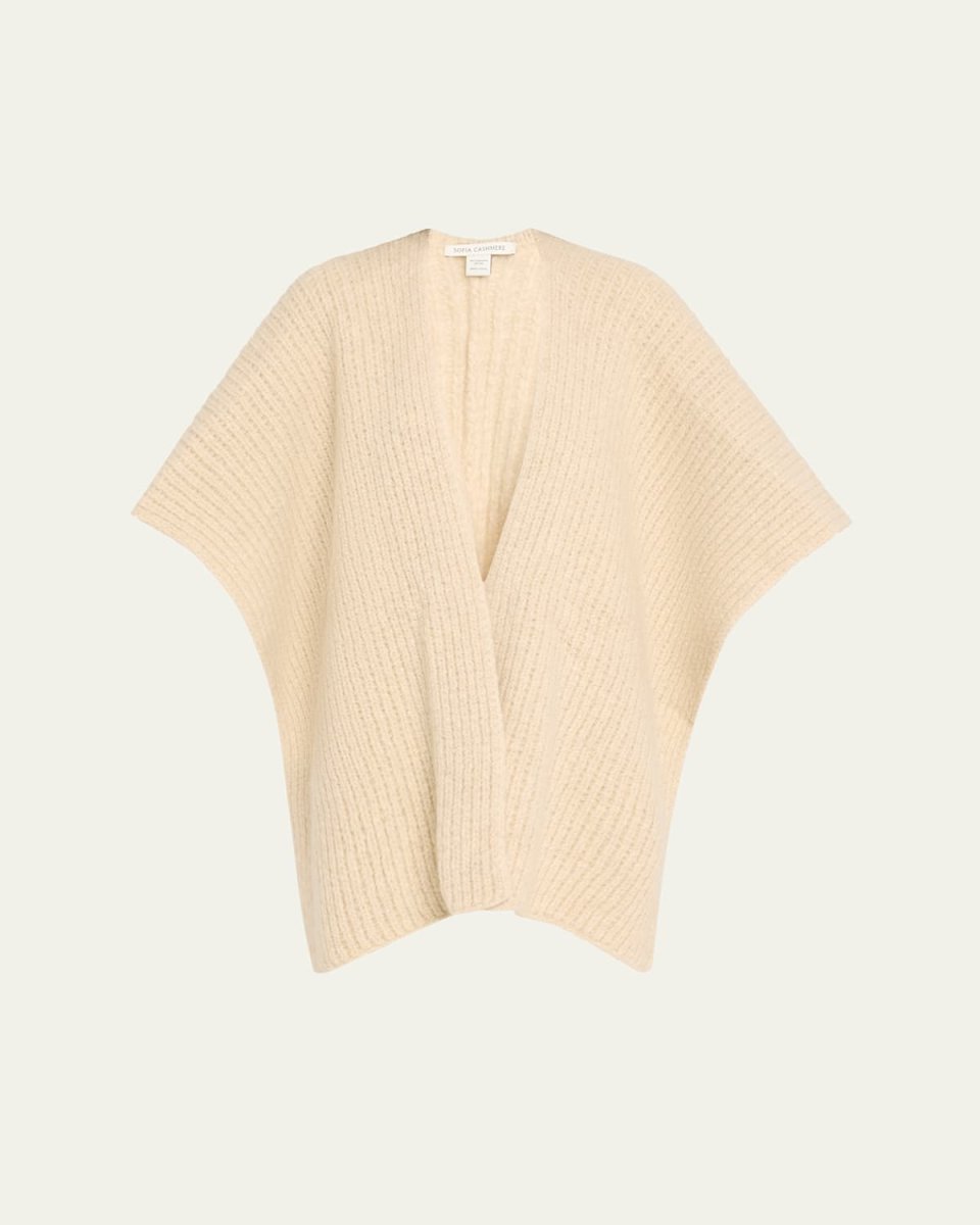 Cashmere Blend Knitted Cape