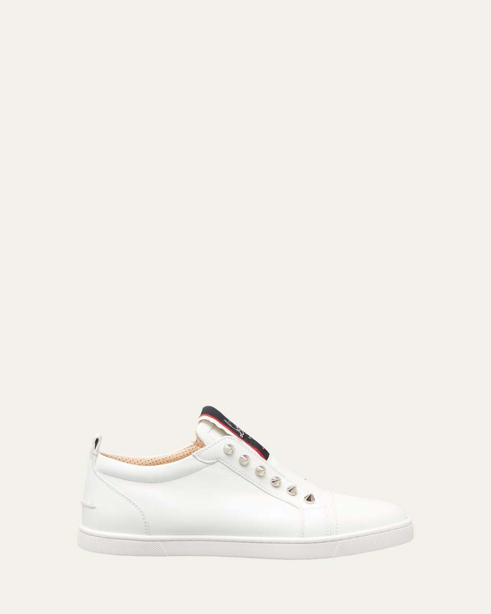 Fique A Vontade Red Sole Leather Low-Top Sneakers