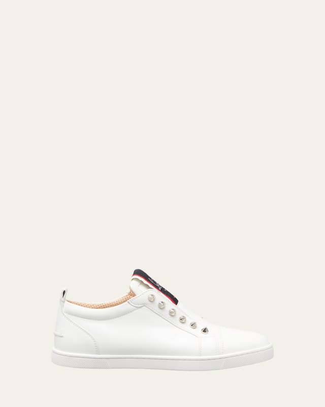 Fique A Vontade Red Sole Leather Low-Top Sneakers