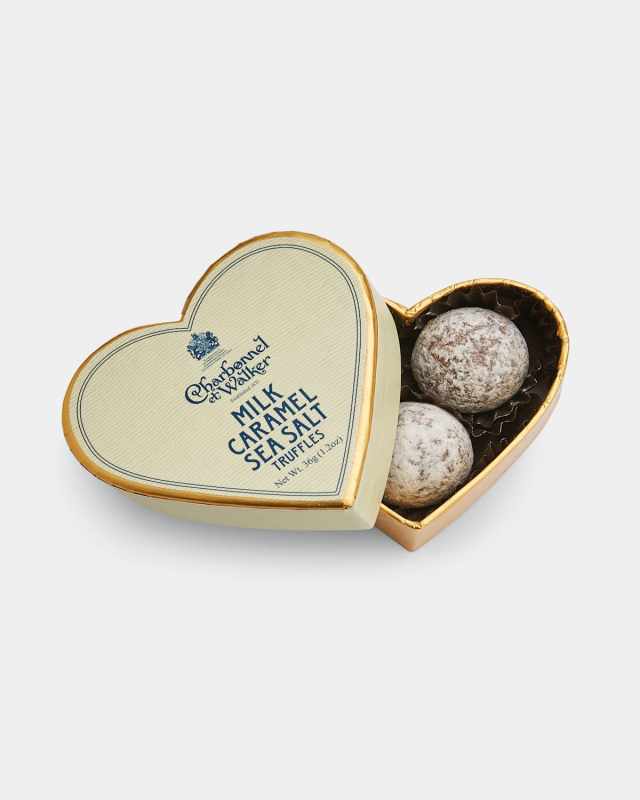 Sea Salt Truffles in Mini Heart Box