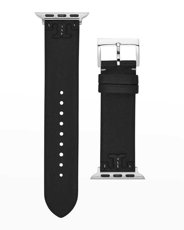McGraw Leather Apple Watch Band in Black, 38-41mm