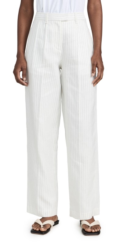 rag & bone Newman Linen Pants Whtstripe