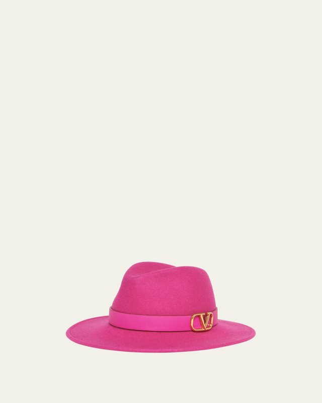 V-Logo Wool Fedora