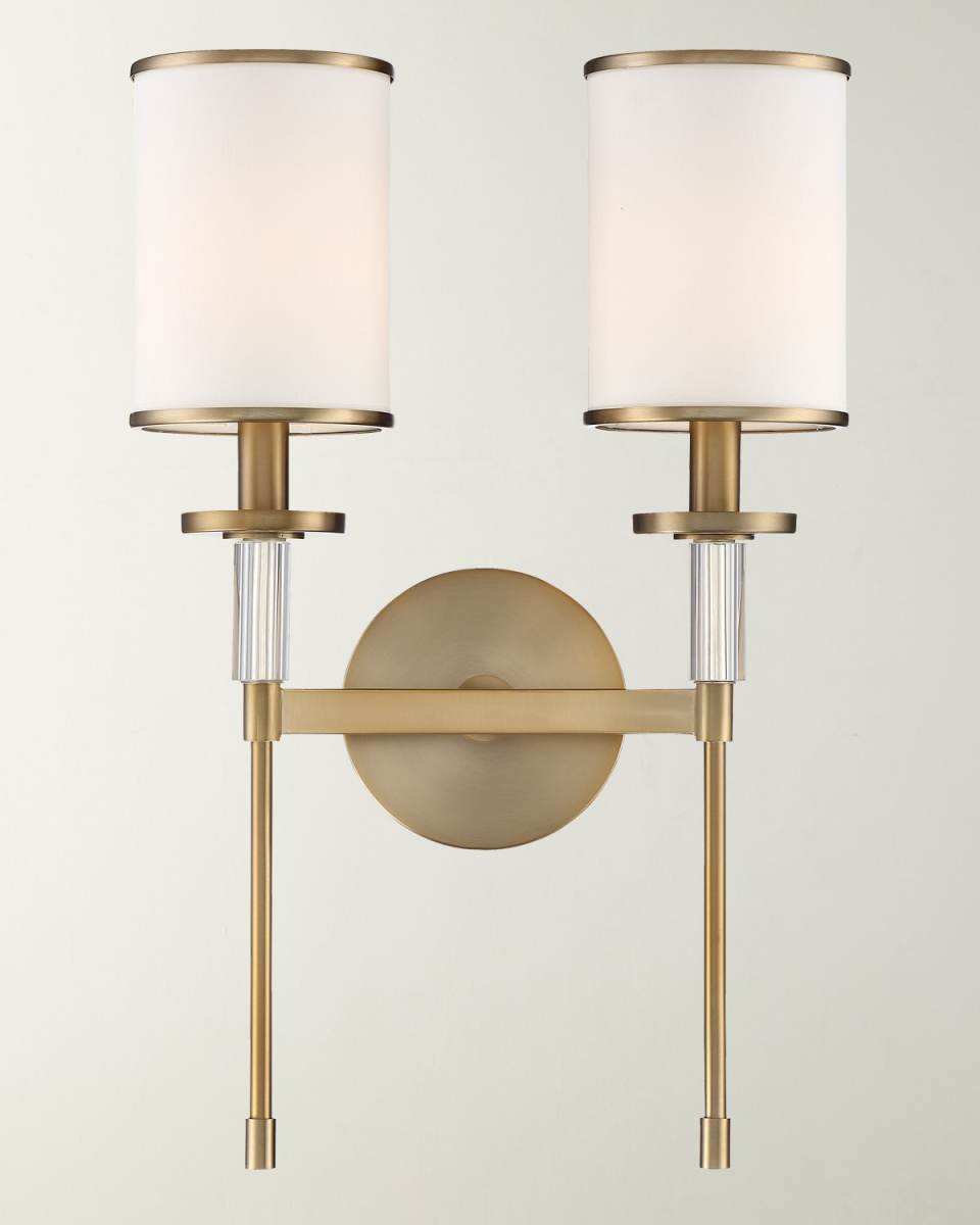 Hatfield 2-Light Vibrant Gold Wall Mount