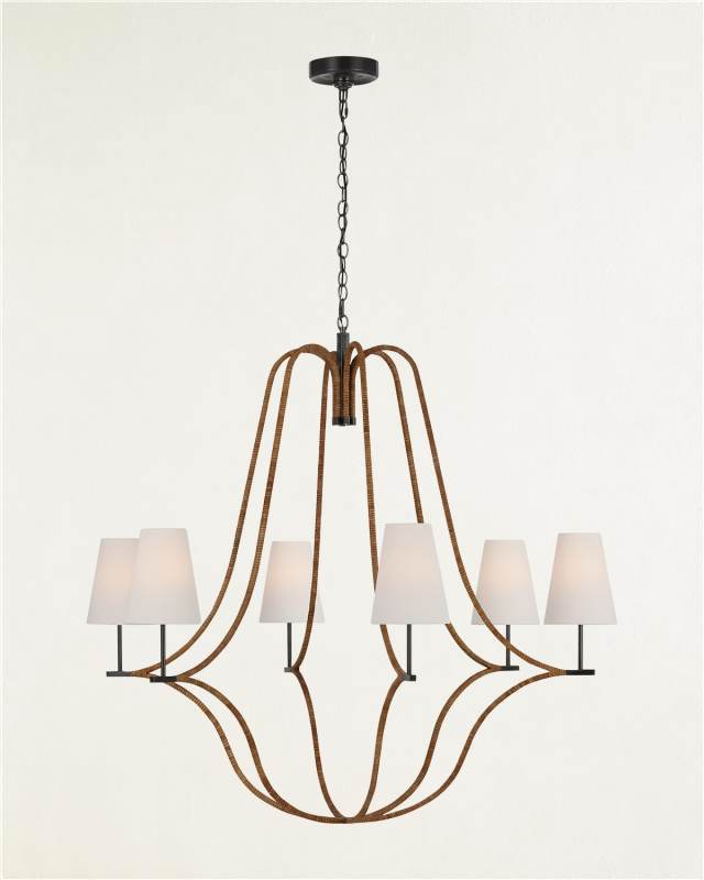 Biscayne 46" 6-Light Extra-Large Wrapped Chandelier by Chapman & Myers