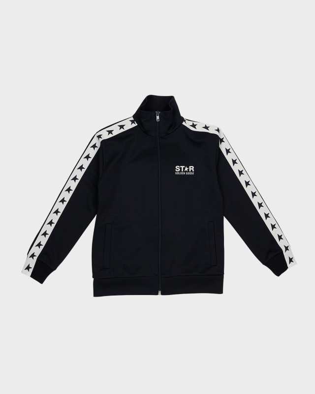 Boy's Zipped Star-Printed Track Jacket, Size