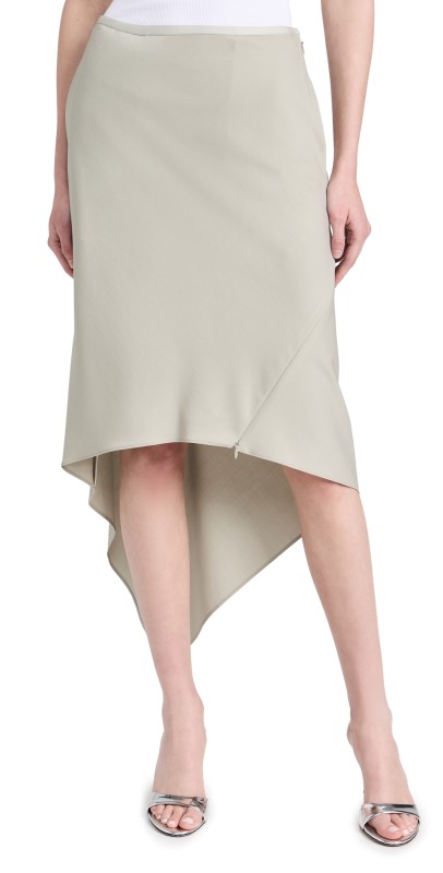 Helmut Lang Scarf Hem Skirt Sand