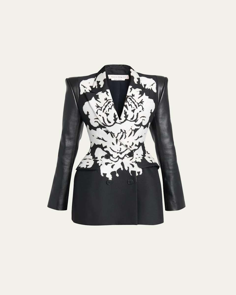Damask Dripping Blazer Mini Dress