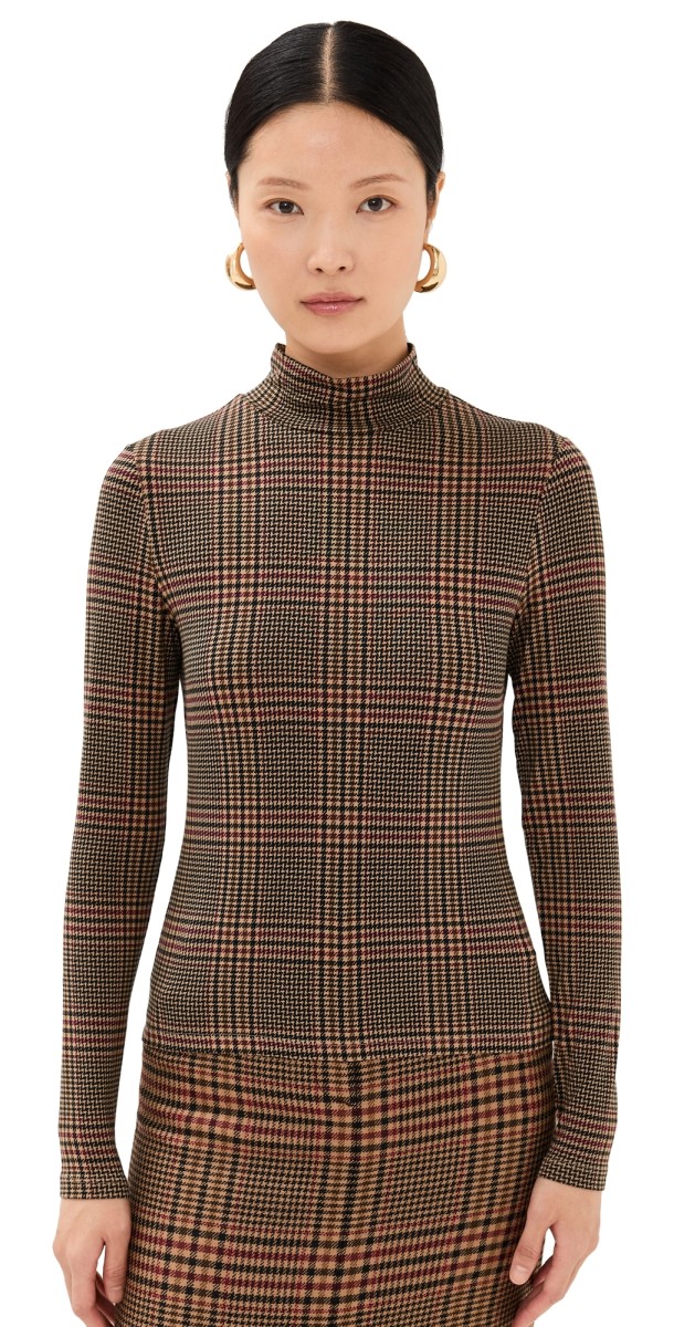 Veronica Beard Jean Nate Top Camel/Black