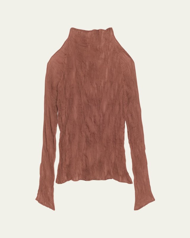 Chiffon Twist Long-Sleeve Top