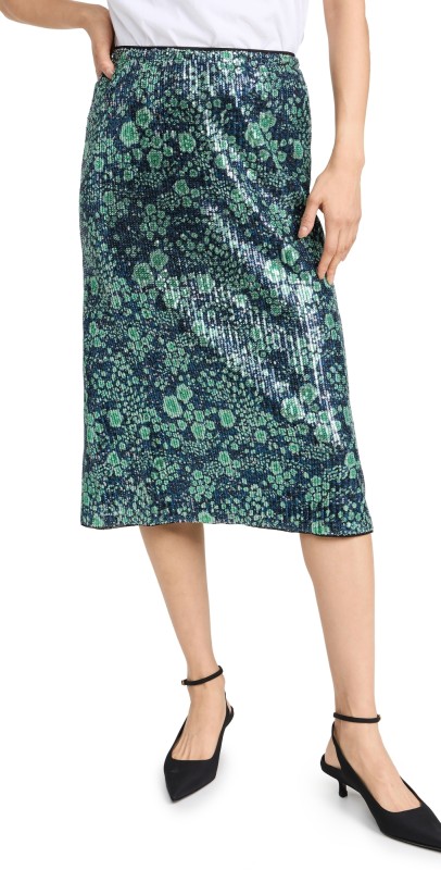 BAUM UND PFERDGARTEN Jolette Skirt Green Sequince Flower